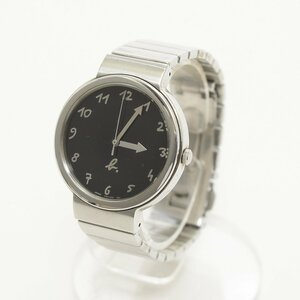 ◇483877 agnes b. アニエスベー QZ クォーツ腕時計 サイズ32mm レディース シルバー 黒文字盤