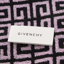 ◇499985 未使用品 GIVENCHY ジバンシィ ハンカチタオル Gロゴグラム レディース ブラック ピンク_画像2