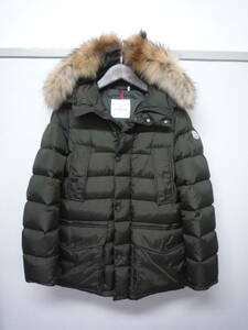 新品 未使用 モンクレール MONCLER CLUNY クルーニー GIUBBOTTO ダウン ジャケット 希少 濃カーキ色 サイズ 0 、1 14A コヨーテファー 