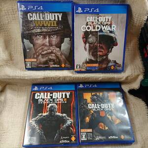 [Ab] PS4 Play Station 4 　4本セット COLD WAR ブラックオプス4 ブラックオプス3 WWII