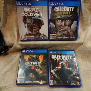 美品[Ac] PS4 Play Station 4 4本セット Call of Duty　 COLD WAR ブラックオプス3　4 　WWII