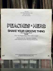 Peaches & Herb - Shake Your Groove Thing Polydor / MVP Records - PRO 055 ,Vinyl ,12, 33 1/3 RPM ,Promo ,Stereo, US 1978