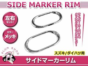 スズキ HE21S ラパン H14.1～H20.11 サイドマーカーリム カバー メッキ 両面テープ取付