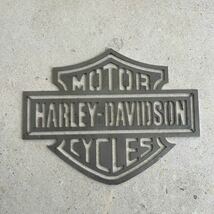ハーレーダビッドソン　HARLEY-DAVIDSON　鉄板切り抜きサイン　ガレージ装飾_画像1