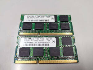 【送料込】SanMax PC3-10600S（DDR3-1333）4GB×2枚組（合計8GB）SO-DIMM 204pin ノートパソコン用メモリ