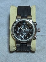 【稼働中】ORIS オリス 7521-44 クロノグラフ SS ブラック文字盤 自動巻き ジャンク品_画像1