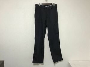 本物アルマーニジーンズARMANI JEANSコットンチノパンツサーフアメカジワークビジネススーツメンズ46Mルーマニア製黒ブラック