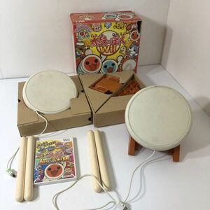 【送料無料】 太鼓の達人 Wii 超ごうか版 ソフト/タタコン+バチ(2台) まとめて 任天堂 バンダイナムコ AAE1220大2845/0118