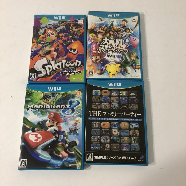 【送料無料】Nintendo WiiU Splatoon 大乱闘スマッシュブラザーズ マリオカート8 他 ４点まとめて AAL1220小4063/0126
