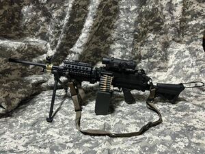 秒25発 A&K M249 minimi MK46 LMG ハイサイクルモケイパドックカスタム品 ミニミ 検(東京マルイ KRYTAC VFC G&P KSC WA M4 m60 magpul