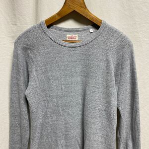  Hollywood Ranch Market long sleeve cut and sewn stretch f rice V neck ....HOLLYWOOD RANCH MARKET T-shirt HRM. gray 2