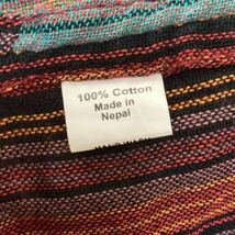 美品　オールド　ネパール製　マルチストライプ　ノーカラーシャツ　90s 00s 古着　ヴィンテージ　長袖シャツ　コットン　総柄_画像5