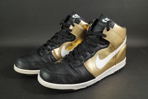 NIKE DUNK HIGH PREMIUM ナイキダンクハイプレミアムメタリックゴールド 317892-711 30cm