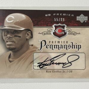 2007 upper deck premier baseball ken griffey jr. auto /89 penmanship autograph topps グリフィー サインの画像1