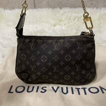 ①【美品】ルイヴィトン LOUIS VUITTON ミニポシェット アクセソワール モノグラムイディール ミニラン_画像3