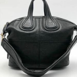 【美品】ジバンシー GIVENCY ハンドバッグ ショルダー 2way ナイチンゲール ブラック 黒