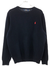 POLO RALPH LAUREN ポロラルフローレン コットンローゲージニットセーター ネイビー L ITEE25BCRH60_画像1