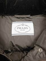 PRADA プラダ 22AW コンバーチブル クロップド ベルベット ダウンジャケット 291805_1XJX_F0002 ブラック 38 ITFW70I3WGW0_画像3