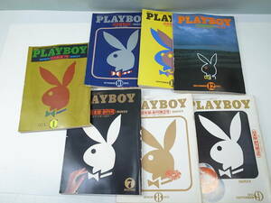 ●【中古本】PLAY BOY 日本版 1975年7、8、9、10、11、12月号/1976年1月号 まとめて　7冊まとめて