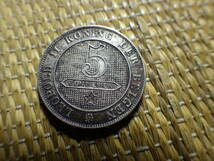 ベルギー１８９４年　５センティシモ硬貨　コレクター放出品_画像3