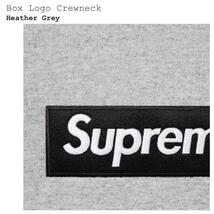 新品 タグ フル 装備 シュプリーム SUPREME Box Logo Crewneck 黒 ボックスロゴ クルーネック スウェット トレーナー灰色 グレー 灰 X L_画像2