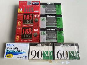 Et310◆記録媒体◆SONY Hi8ME HG MP 120/60 クリーニングカセット National ED RT-90ED/RT-60ED/RT-46ED Technics XD60/90 まとめて セット