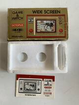 ⑪u722◆Nintendo 任天堂◆GAME&WATCH ゲームウォッチ OCTOPUS オクトパス OC-22 携帯ゲーム ワイドスクリーン レトロ 取扱説明書 箱付_画像6