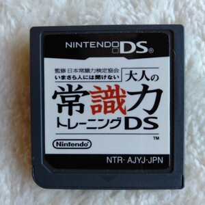 コ063 いまさら人には聞けない大人の常識力トレーニングDS ニンテンドーDS ゲームソフト カセット 箱無し ソフトのみ 任天堂