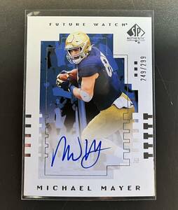 2023 UD Goodwin Champions Michael Mayer Raiders NFL RC Auto 299枚限定 SP Authentic 2000 Future Watch