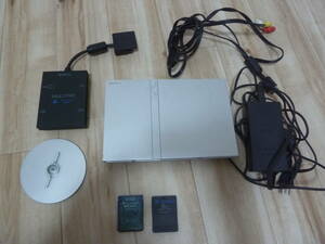 【動作品】PlayStation2本体（SCPH-75000）　薄型　PS2　シルバー　☆豪華おまけ付き☆　FF10　キングダムハーツ2