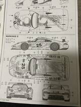 ジャンク　部品取りタミヤ PORSCHE 911 GT1 クリアパーツ　設計図　マーキングガイド　ポルシェ　ウインドウパーツ　ヘッドライトレンズ_画像2