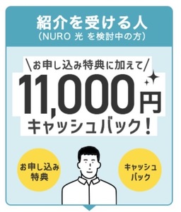 NURO光　お友達紹介クーポン　　ニューロひかり　キャッシュバック　クーポンコード　ニューロ　光　紹介キャンペーン　インターネット
