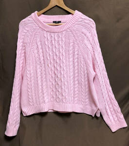 H＆M★春色のピンクセーター★Lサイズ★コットンセーター