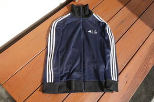 限定!!希少!!新品同様!!adidas×Clubhaus アディダス×クラブハウス コラボ サイズL 上着 ジャージ 長袖 紺色 ネイビー