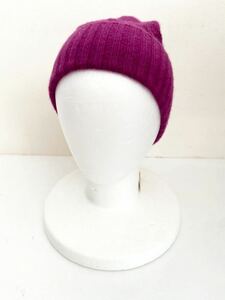  tag attaching ETRO Italy made cashmere knitted cap knit cap cashmere Alain braided Etro knitted cap . purple 