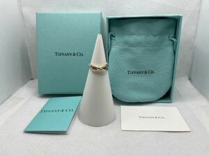 Tiffany＆co. インフィニティ・クロス　サイズ約10号Au750・Ag925 アクセサリー 指輪 コンビリング