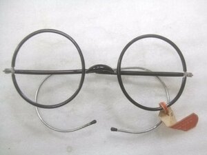  unused old new goods stock goods Showa era 10 year about Taisho romance glasses dragonfly circle glasses Z103