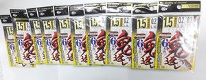 新品 ササメ ワカサギ鬼返し6本鈎（フッ素） 仕掛け 新秋田狐 6本針 1.5号 10個セット　ささめ針　わかさぎ