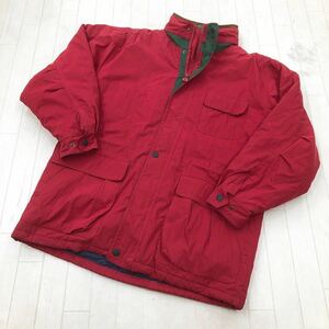 和160★ 古着 FOREST HOUSE ジップアップコート ハーフコート 比翼ジップ M メンズ レッド RAIN FOREST