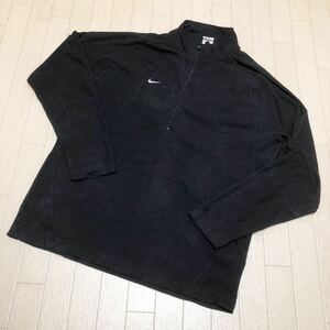 和174★ NIKE ナイキ ジップネック プルオーバー THERMA-FIT 長袖 L メンズ ブラック