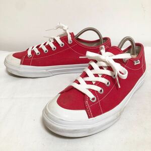 和176★ VANS ヴァンズ バンズ ローカット スニーカー シューズ 25 メンズ レッド