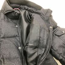 和156★ a.v.v. HOMME アーヴェヴェ オム ダウンジャケット ジップアップブルゾン 比翼ジップ XL メンズ ダークグレー_画像3