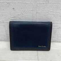 1306◎ Paul Smith ポールスミス 小物 ファッション 名刺入れ カードケース 定期入れ カジュアル ネイビー メンズ_画像2