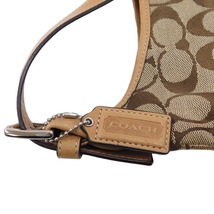 1円 ■ 美品 コーチ ショルダーバッグ F12992 ベージュ系 キャンバス×レザー シグネチャー COACH ■E.Bmp.An-20_画像9