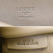 1円 ◆美品 LOEWE ロエベ ハンドバッグ ミニボストン アマソナ36 アナグラム スエード レザー ベージュ ブラウン◆E.Cmpl.tI-01_画像9