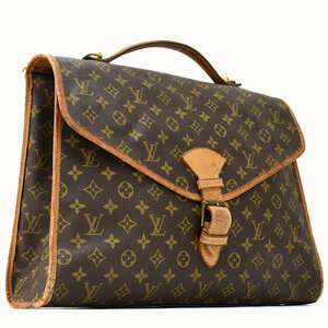 1円 ◆定価12万 良品 LOUIS VUITTON ルイヴィトン ハンドバッグ ビジネス ビバリー M51121 モノグラム ブラウン◆E.Cmmr.tI-10