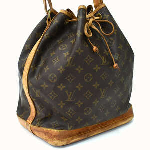 1円 ◆定価20万 美品 LOUIS VUITTON ルイヴィトン ショルダーバッグ 巾着型 ノエ M42224 モノグラム ブラウン◆E.Csom.tI-10