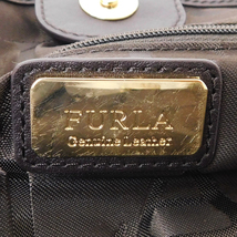 1円 ■ 極美品 フルラ ハンドバッグ ブラウン系×イエロー系 レザー レディース 大きめ FURLA ■E.Bme.An-28_画像8