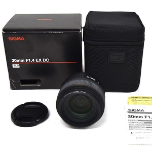 1円 ◇ 極美品 SIGMA シグマ カメラレンズ 一眼レフ AF30MM F1.4 EX DC F HSM 30mm ブラック◇