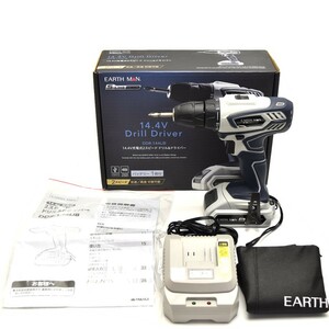 1円 ◇ 未使用品 TAKAGI 高儀 EARTH MAN アースマン ドリル＆ドライバー 14.4V 充電式 コードレス 2スピード DDR-144LiB バッテリー×1◇